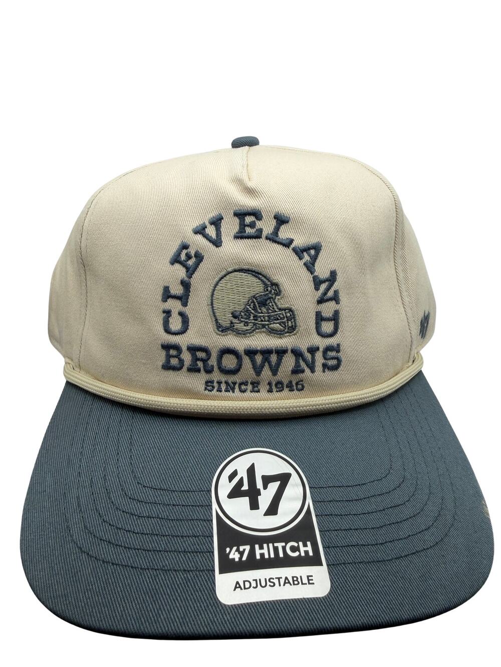 Cleveland Browns NFL ’47 Hitch Adjustable Snapback Hat Cream Gray NWT